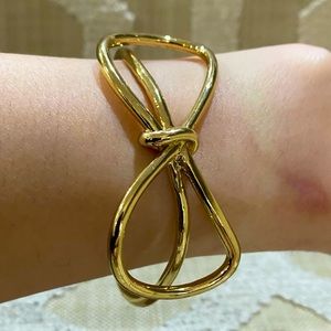 Banana Republic Gold Tone Bow Cuff Bracelet
